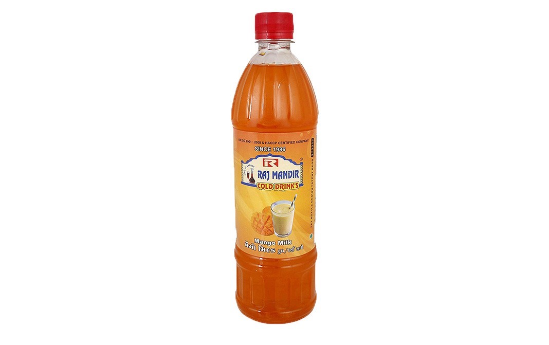 Raj Mandir Mango Milk Syrup    Plastic Bottle  750 millilitre